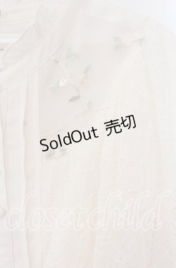 画像2: axes femme / 刺繍チュール使ケープワンピース  生成り O-25-09-08-019-AX-OP-IG-OS