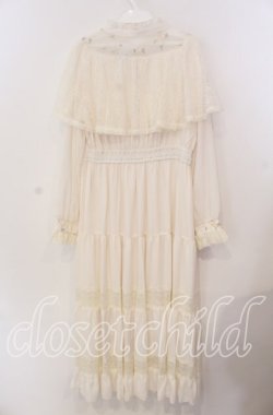 画像3: axes femme / 刺繍チュール使ケープワンピース  生成り O-25-09-08-019-AX-OP-IG-OS