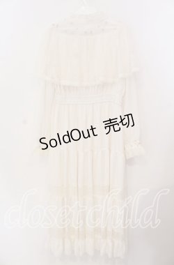 画像3: axes femme / 刺繍チュール使ケープワンピース  生成り O-25-09-08-019-AX-OP-IG-OS
