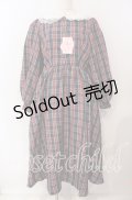 m petit by misako / ハローキティチェックワンピース L ネイビー×レッドチェック O-25-09-08-021-LO-OP-IG-OS