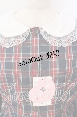 画像2: m petit by misako / ハローキティチェックワンピース L ネイビー×レッドチェック O-25-09-08-021-LO-OP-IG-OS