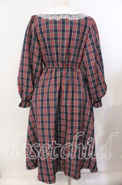 画像3: m petit by misako / ハローキティチェックワンピース L ネイビー×レッドチェック O-25-09-08-021-LO-OP-IG-OS