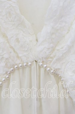 画像2: axes femme / 薔薇モチーフショール 92×34cm アイボリー O-25-09-08-026-AX-TO-IG-OS