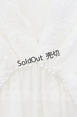 画像2: axes femme / 薔薇モチーフショール 92×34cm アイボリー O-25-09-08-026-AX-TO-IG-OS