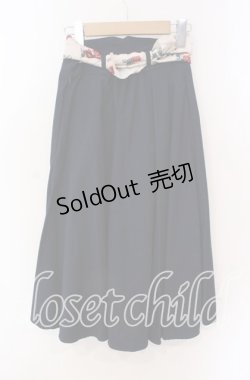 画像3: an another angelus / ローズスカーフ付きフレアスカート F ネイビー O-25-09-08-028-CA-PA-OW-ZT008