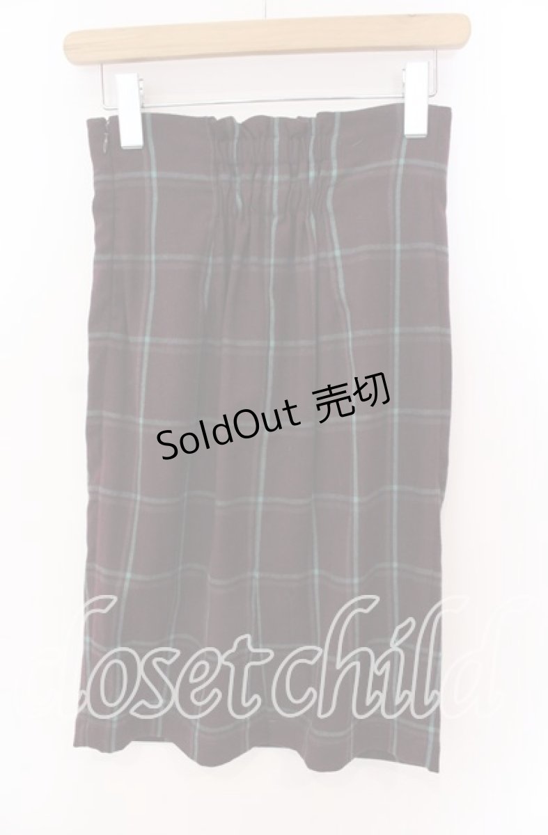 画像2: 【SALE】an another angelus / 編み下げリボンタイトスカート F ボルドー O-25-09-08-029-CA-SK-OW-ZT008 (2)