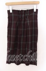 画像2: 【SALE】an another angelus / 編み下げリボンタイトスカート F ボルドー O-25-09-08-029-CA-SK-OW-ZT008 (2)