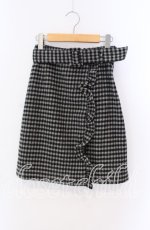 画像1: 【SALE】Fi.n.t / 千鳥格子ラップ風スカート F グレー O-25-09-08-030-CA-SK-OW-ZT008 (1)