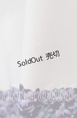 画像2: 【SALE】an another angelus / スミレブーケプリントサーキュラースカート F ベージュ×パープル O-25-09-08-031-CA-SK-OW-ZT007