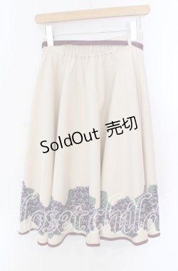 画像3: 【SALE】an another angelus / スミレブーケプリントサーキュラースカート F ベージュ×パープル O-25-09-08-031-CA-SK-OW-ZT007