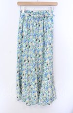 画像1: 【SALE】F&A / ペイントチューリップ柄マーメイドスカート F グリーン系 O-25-09-08-033-LO-SK-OW-ZT007 (1)