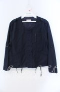 axes femme / ノーカラーブルゾン  ネイビー O-25-09-09-033-AX-JA-IG-OS