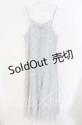 【SALE】axes femme / レースキャミワンピース  サックス O-25-09-09-036-AX-OP-IG-ZT037