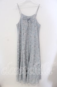 axes femme / レースキャミワンピース  サックス O-25-09-09-036-AX-OP-IG-ZT037