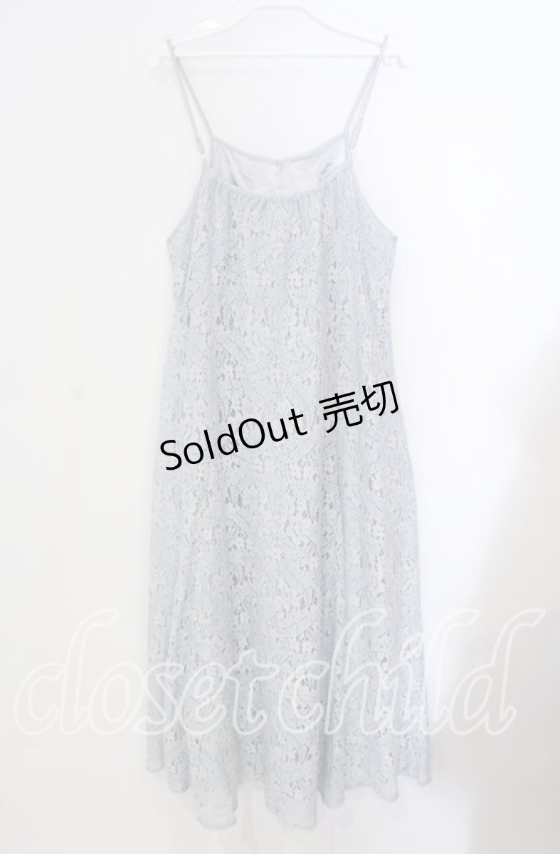 画像3: 【SALE】axes femme / レースキャミワンピース  サックス O-25-09-09-036-AX-OP-IG-ZT037 (3)