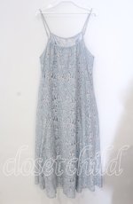 画像3: 【SALE】axes femme / レースキャミワンピース  サックス O-25-09-09-036-AX-OP-IG-ZT037 (3)