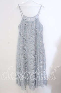 画像3: axes femme / レースキャミワンピース  サックス O-25-09-09-036-AX-OP-IG-OS
