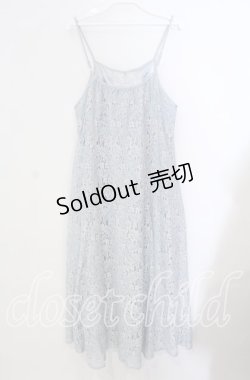 画像3: 【SALE】axes femme / レースキャミワンピース  サックス O-25-09-09-036-AX-OP-IG-ZT037