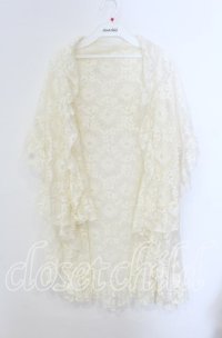 axes femme / 総レース3WAYカーディガン  アイボリー O-25-09-09-037-AX-TO-IG-ZT030