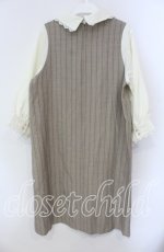 画像3: 【SALE】axes femme / 襟付きサックワンピース  ベージュ×クリーム O-25-09-09-003-AX-OP-IG-ZT446 (3)