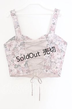 画像3: axes femme / フルールPTジップ付ビスチェ  ピンク O-25-09-09-040-AX-TO-IG-OS