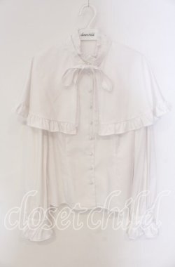 画像1: Sheglit / “Beatrix”ケープブラウス M ホワイト O-25-09-09-004-EL-BL-OW-OS