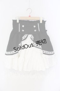 画像1: DearMyLove / カシュクールフリルはしごレーススカート LL クロ×シロ O-25-09-09-044-EL-SK-IG-OS