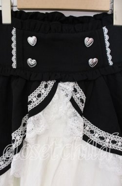 画像2: DearMyLove / カシュクールフリルはしごレーススカート LL クロ×シロ O-25-09-09-044-EL-SK-IG-OS