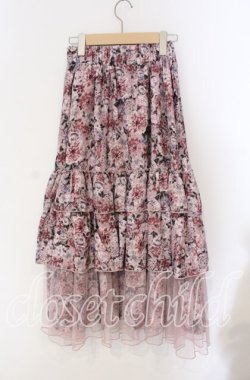 画像3: axes femme / フルールPTティアードスカート  ピンク O-25-09-09-048-AX-SK-IG-OS