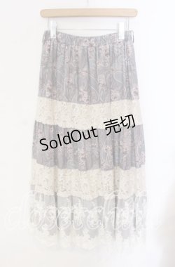 画像3: axes femme / ペイズリー×花柄ロングスカート  ベージュ O-25-09-09-051-AX-SK-IG-OS