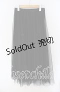 axes femme POETIQUE / ベロア×チュールリボンリバーシブルスカート  クロ O-25-09-09-053-AX-SK-IG-OS