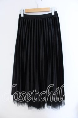 画像3: axes femme POETIQUE / ベロア×チュールリボンリバーシブルスカート  クロ O-25-09-09-053-AX-SK-IG-OS
