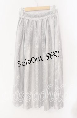 画像3: axes femme / アンティークローズスカート  グレー×アイボリー O-25-09-09-054-AX-SK-IG-OS