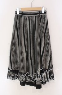 axes femme POETIQUE / ストライプ柄イレヘムスカート  クロ O-25-09-09-056-AX-SK-IG-ZT272