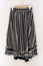 画像1: 【SALE】axes femme POETIQUE / ストライプ柄イレヘムスカート  クロ O-25-09-09-056-AX-SK-IG-ZH (1)