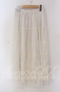 axes femme / レーシーチュールスカート  アイボリー O-25-09-09-057-AX-SK-IG-OS
