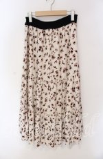 画像1: 【SALE】axes femme / レオパード柄スカート  アイボリー×クロ O-25-09-09-058-AX-SK-IG-ZT259 (1)