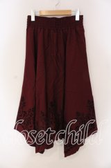 axes femme / フロッキーイレヘムスカート  ワイン O-25-09-09-059-AX-SK-IG-ZT015