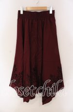 画像1: 【SALE】axes femme / フロッキーイレヘムスカート  ワイン O-25-09-09-059-AX-SK-IG-ZT015 (1)