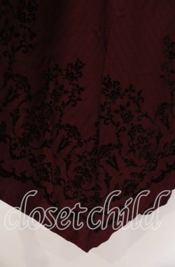 画像2: axes femme / フロッキーイレヘムスカート  ワイン O-25-09-09-059-AX-SK-IG-OS