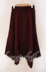 画像3: 【SALE】axes femme / フロッキーイレヘムスカート  ワイン O-25-09-09-059-AX-SK-IG-ZT015 (3)