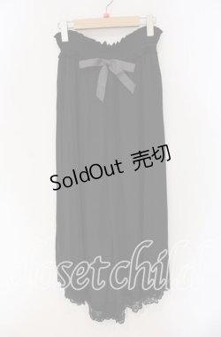 画像1: axes femme POETIQUE / サイドプリーツガウチョパンツ M クロ O-25-09-09-064-AX-PA-IG-OS