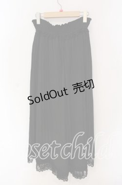 画像3: axes femme POETIQUE / サイドプリーツガウチョパンツ M クロ O-25-09-09-064-AX-PA-IG-OS