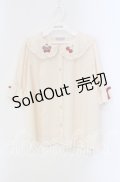 【SALE】axes femme Kawaii / クマパフェ刺繍ブラウス  アイボリー O-25-09-09-067-AX-BL-IG-ZT081