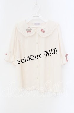 画像1: 【SALE】axes femme Kawaii / クマパフェ刺繍ブラウス  アイボリー O-25-09-09-067-AX-BL-IG-ZT081