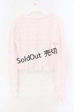 画像3: BABY,THE STARS SHINE BRIGHT / リボン透かしあみ ボレロ  ピンク O-25-09-09-071-BA-TO-IG-OS