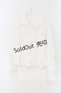 画像1: BABY,THE STARS SHINE BRIGHT / Petit フリルブラウス  シロ O-25-09-09-072-BA-BL-IG-OS