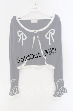 画像1: Penderie / リボンフリルボレロ  ネイビー O-25-09-09-076-LO-TO-IG-OS