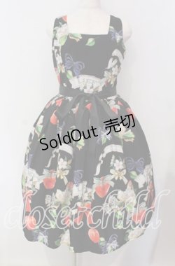 画像1: LIEF / Apple Blossom ジャンパースカート  クロ O-25-09-09-081-LO-OP-IG-OS