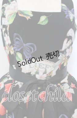 画像2: LIEF / Apple Blossom ジャンパースカート  クロ O-25-09-09-081-LO-OP-IG-OS